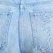 Jean wide leg cropped Bridgerton denim triple stone femme