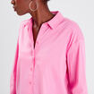 Chemise manches longues rose femme