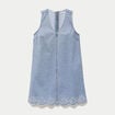 Robe courte &eacute;vas&eacute;e en jean sans manches denim bleach femme
