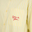 Chemise oversize manches longues jaune femme