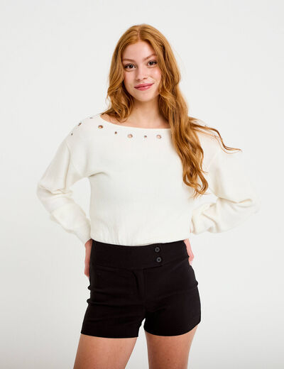 Shorty taille basse noir femme