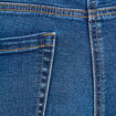 Pantacourt slim en jean denim stone femme