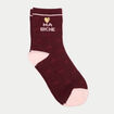 Bo&icirc;te cadeau chaussettes bordeaux femme