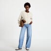 Veste cropped bas resserr&eacute; ecru femme