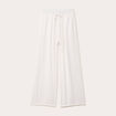 Pantalon large fluide ecru femme
