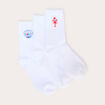 Lot de 3 paires de chaussettes fantaisie ecru femme