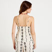 Top col v fines bretelles brod&eacute; blanc femme