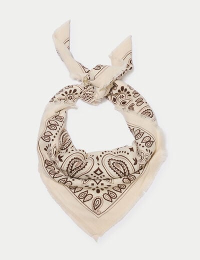 Foulard ecru femme