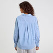 Chemise manches longues bleu femme