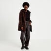 Parka r&eacute;versible effet polaire noir femme