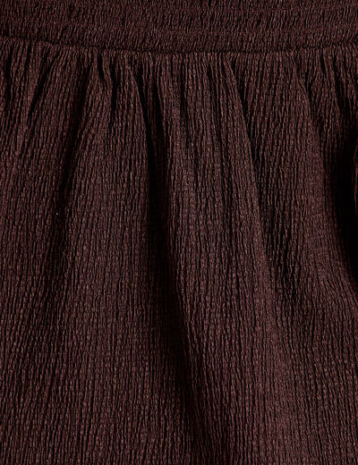 D&eacute;bardeur d&eacute;tail crochet marron fonc&eacute; femme