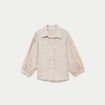 Chemise droite col classique manches 3/4 blanc femme