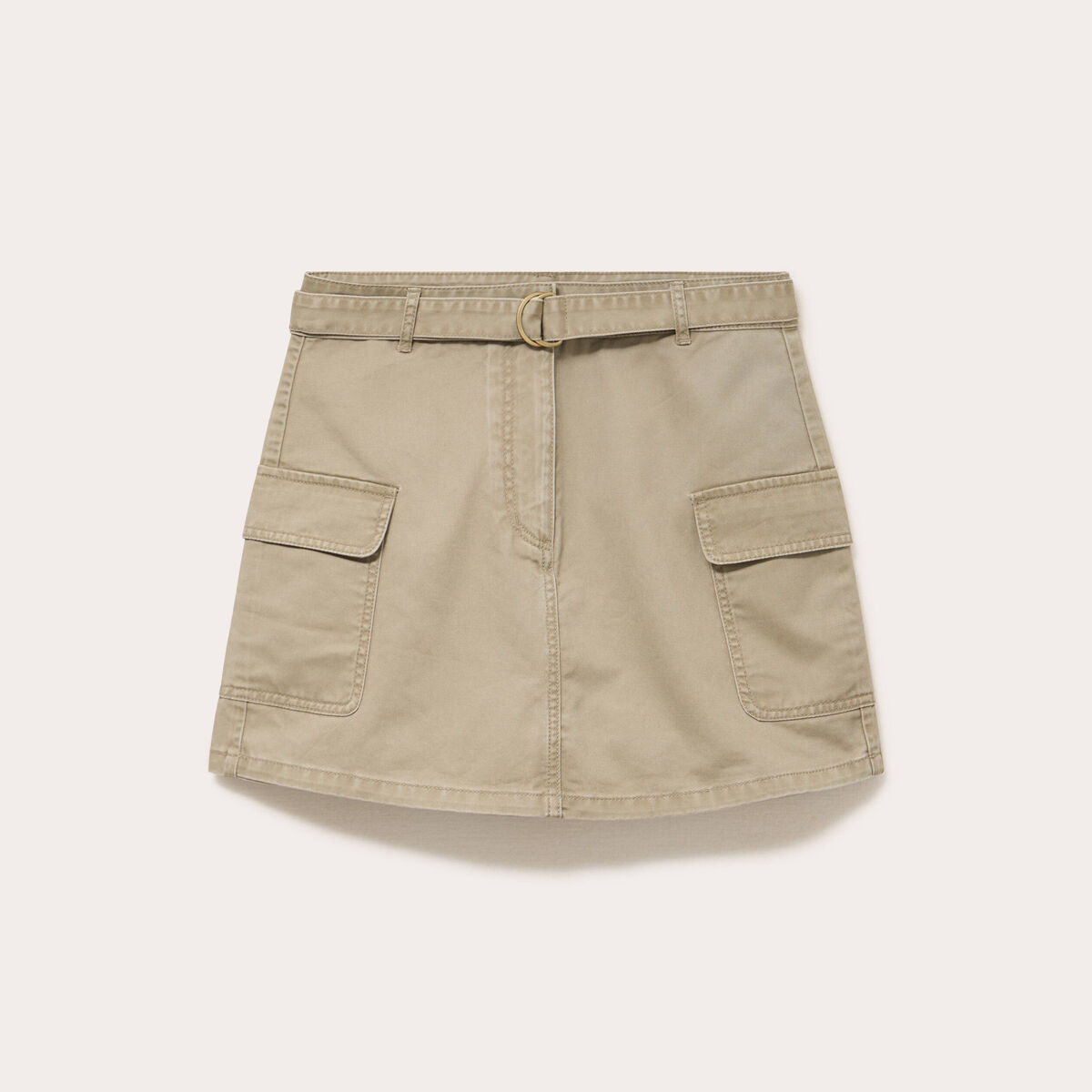 Jupe-short trap&egrave;ze courte vert femme