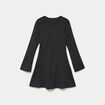 Robe ajust&eacute;e courte manches longues gris femme