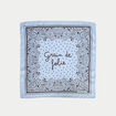 Foulard satin&eacute; soyeux bleu ciel femme