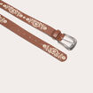 Ceinture brod&eacute;e camel femme