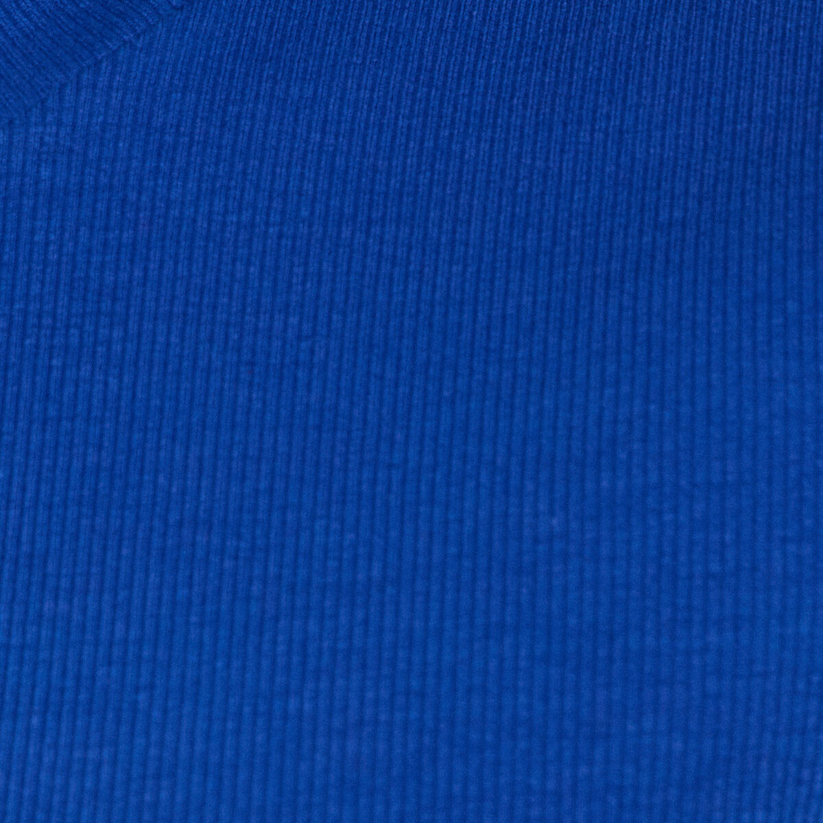 T-shirt c&ocirc;tel&eacute; ajust&eacute; manches courtes bleu electrique femme