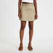 Jupe-short trap&egrave;ze courte vert femme