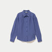 Chemise ample manches longues vichy bleu femme