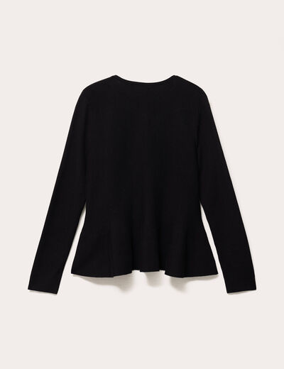 Gilet p&eacute;plum noir femme