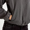 Veste effet boule col montant tweed noir femme