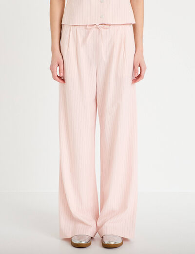 Pantalon large rose femme