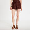 Short ajour&eacute; marron femme