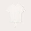 T-shirt d&eacute;tail noeud ecru femme
