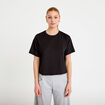 T-shirt col rond manches courtes noir femme
