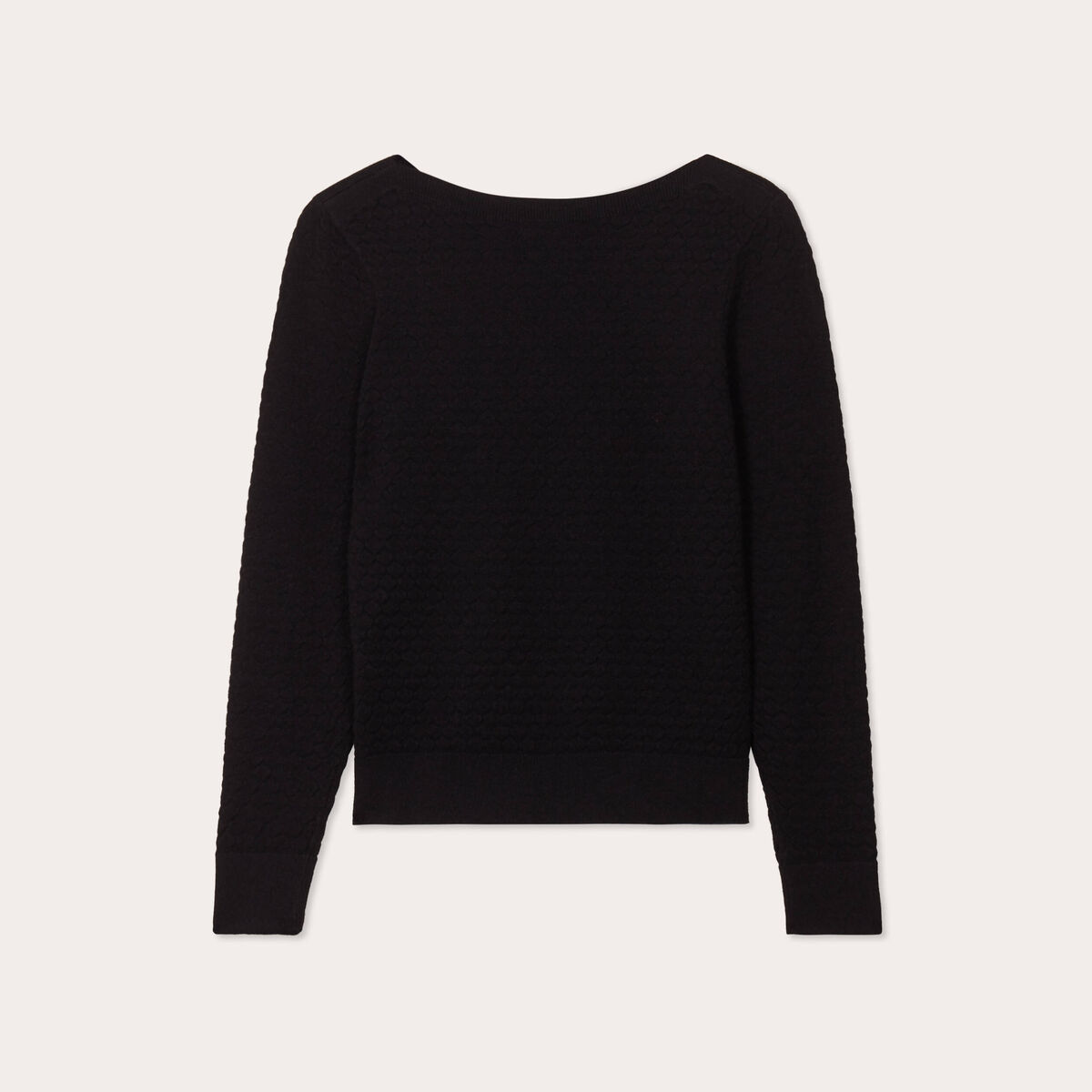 Pull col bateau noir femme