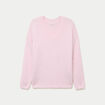 Pull col v manches longues rose clair femme