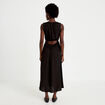 Robe longue &eacute;vas&eacute;e sans manches noir femme