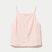 Gilet ajust&eacute; col v bretelles fines rose femme