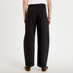 Pantalon chino coupe barrel noir femme