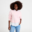 Pull chemise 2-en-1 rose clair femme