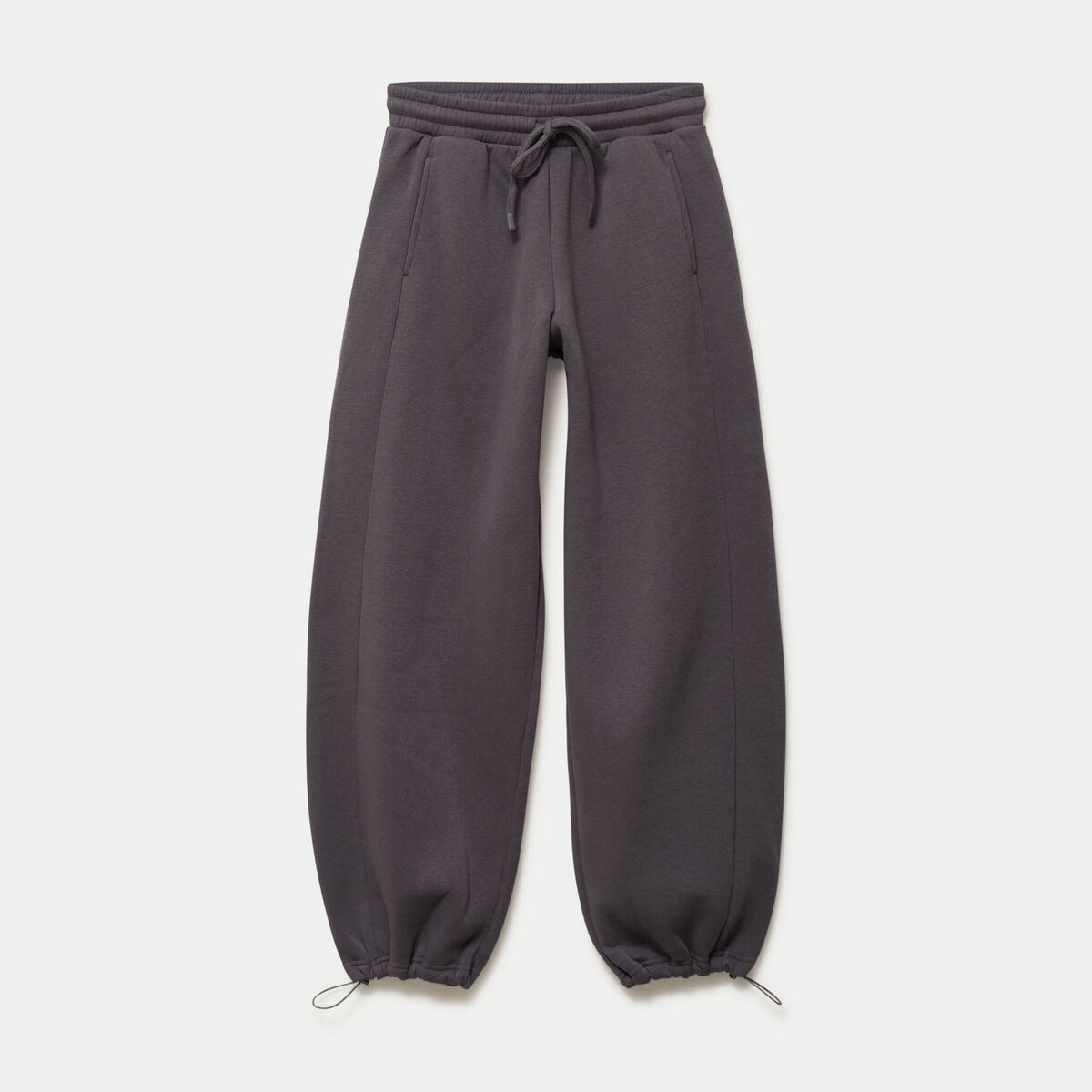 Jogging large taille basse gris fonc&eacute; femme