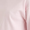 Pull ample manches longues fin rose clair femme