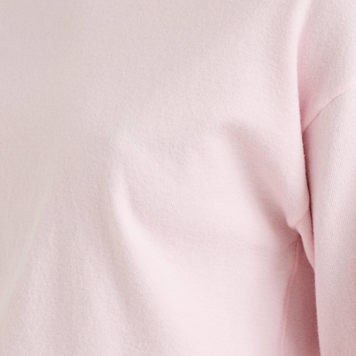 Pull ample manches longues fin rose clair femme