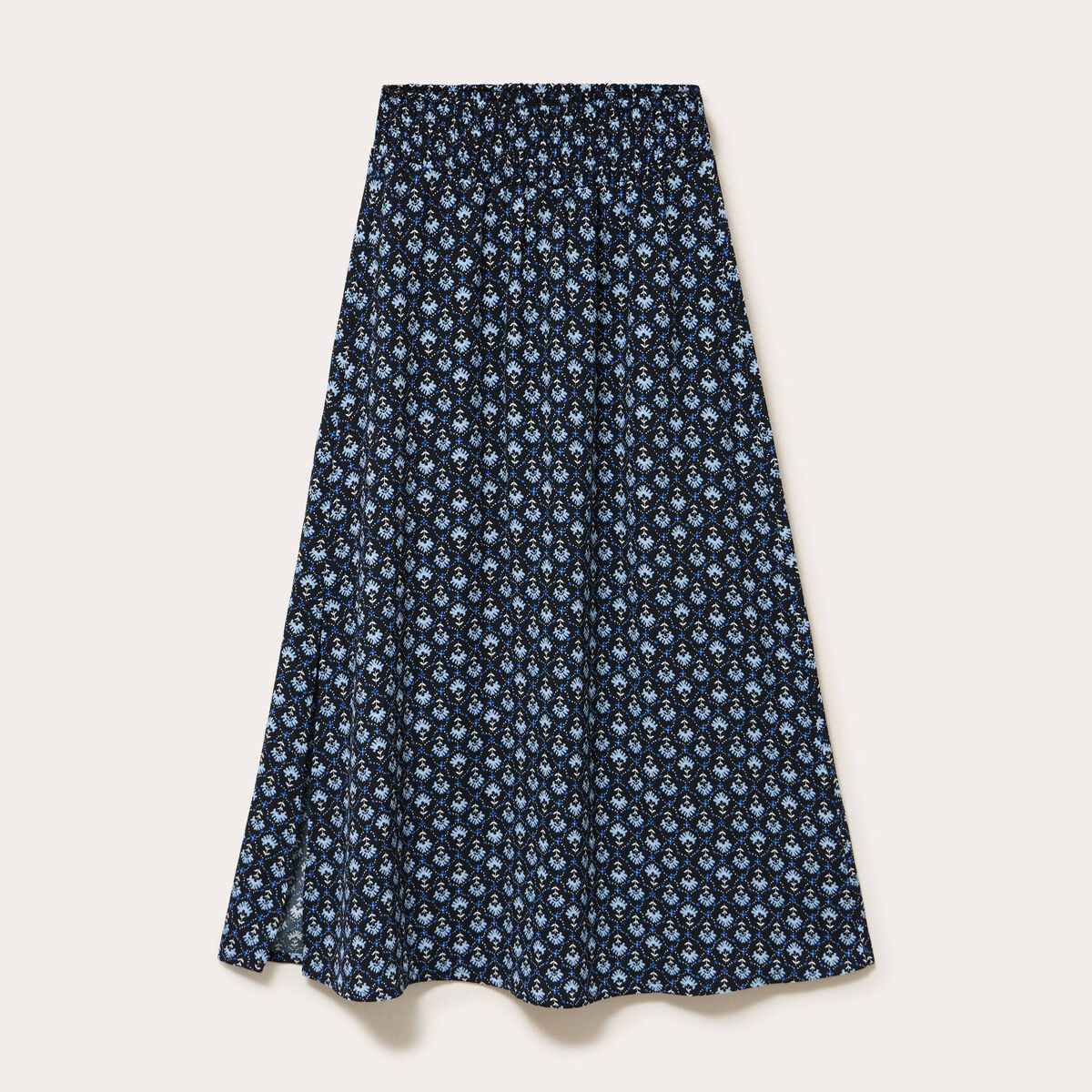 Jupe longue fluide noir femme