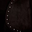 Gilet droit sans manches aspect daim noir femme