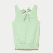 D&eacute;bardeur ajour&eacute; col v bas resserr&eacute; vert pastel femme