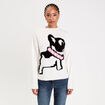 Pull manches longues ecru femme