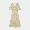 Robe longue manches courtes blanc femme