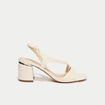 Sandales &agrave; talon ecru femme