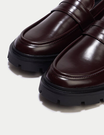 Mocassins bordeaux femme