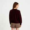 Pull col rond prune femme