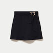 Jupe-short &eacute;vas&eacute;e courte noir femme