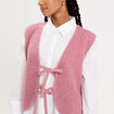 Gilet sans manches polaire vieux rose femme