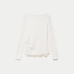 Doudou ajust&eacute; col bateau manches longues ecru femme