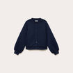Bomber manches longues bleu marine femme